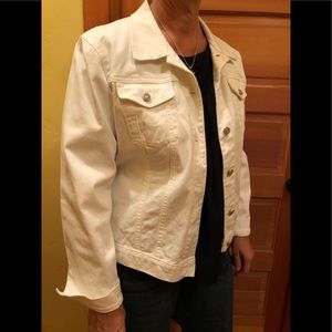 Gap white stretch jean jacket